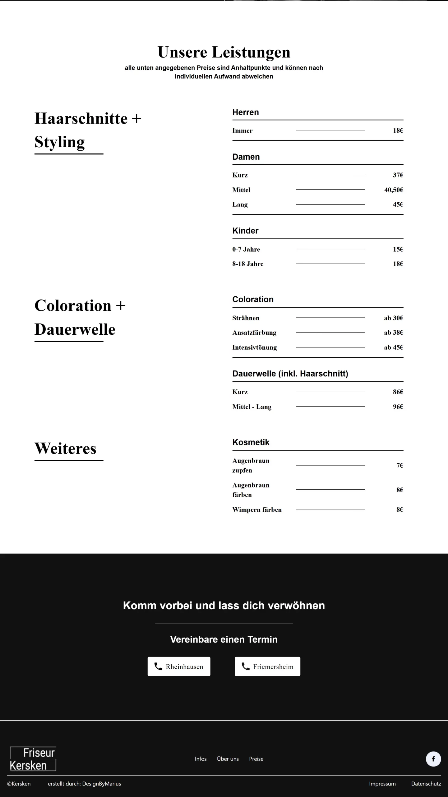friseur-kersken 2 webseite